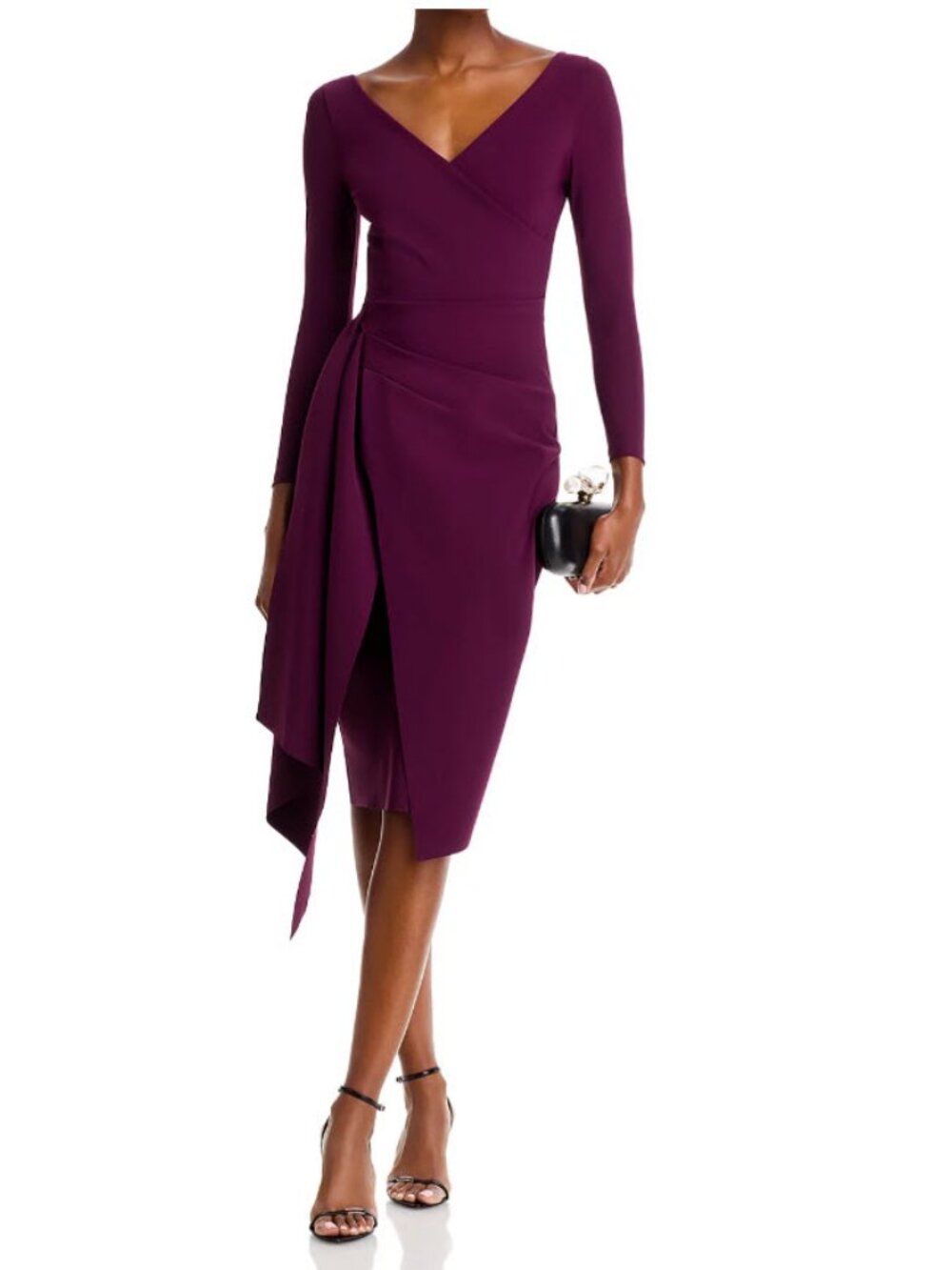 Chiara Boni La Petite Robe Ellia (Item-443) Draped Sheath Midi Dress 50 US/14